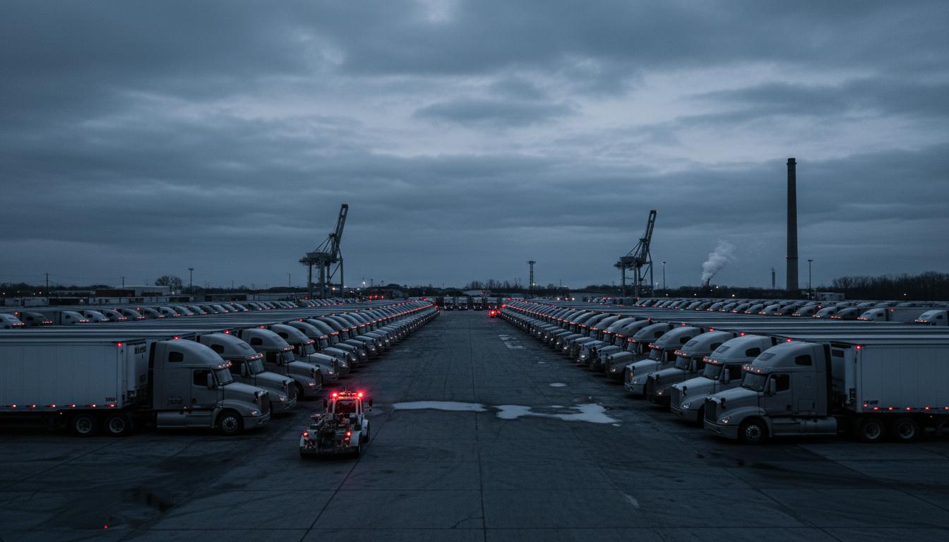 Fleet yard service — Mobile Vehicle Service maintaining commercial trucks in Mobile, AL